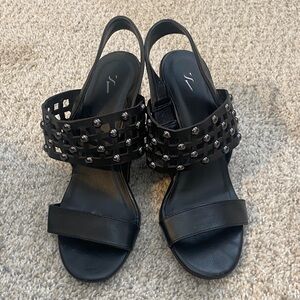 Simply Vera Vera Wang Black Studded Sandals